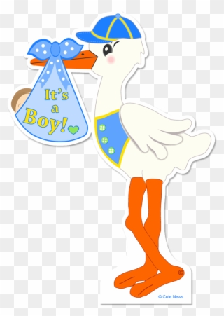 Stork Clipart Standing - Its A Boy Stork - Png Download