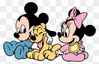 Baby Pluto, Mickey, - Mickey E Minnie Bebe Clipart