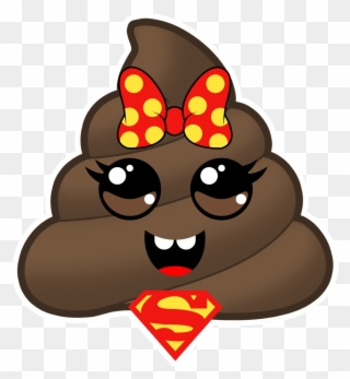 Super Poop Emoji - Poop Emoji Clipart