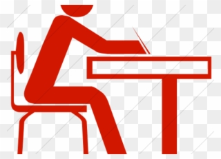 Student Sitting At Desk Clipart