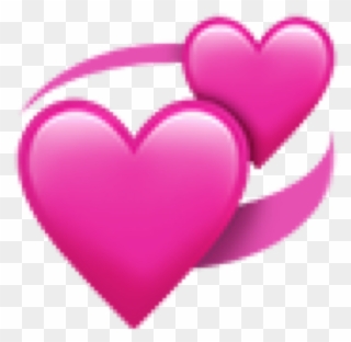 #pink #heart #emoji #iphone #freetoedit - Heart Clipart
