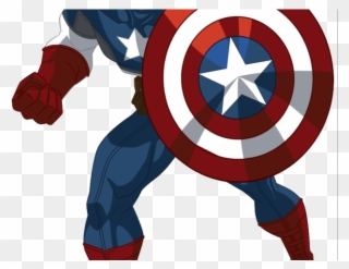 Captain Marvel Clipart Animated - Avengers Captain America Cartoon - Png Download
