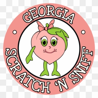 Peach Whiffer Stickers Scratch - Branded Scratch And Sniff Stickers Clipart