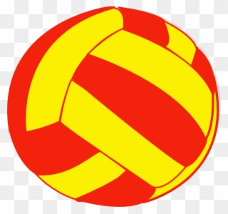 Red And Yellow Volleyball Clip Art At Clker - Red Volleyball Ball Png Transparent Png