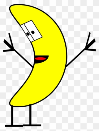 Banana Clipart Happy - Banana With Legs And Hands - Png Download