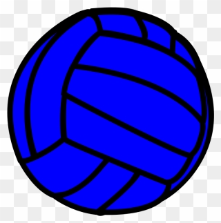 Blue Volleyball Clip Art At Clker - Circle - Png Download