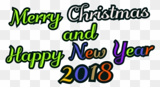 Medium Image - Merry Christmas & Happy New Year 2018 .png Clipart
