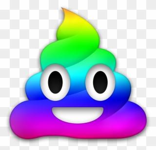 Megaphone Clipart Emoji - Rainbow Poop Emoji Png Transparent Png
