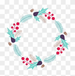 Christmas ~ Christmas Wreath Clip Art Free Imageschristmas - White Christmas Wreath Clipart - Png Download