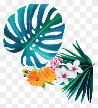 Flowers Bottom Leaf Edge Leaf Green Flowers Left - Brisbane Clipart