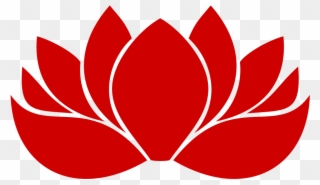 Red Lotus Flower Icon Clipart