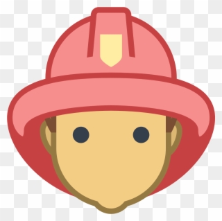 Fireman Badge Clipart - Firefighter Face Clipart - Png Download