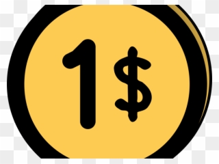 Coin Clipart 1 Dollar - One Dollar Sign Png Transparent Png