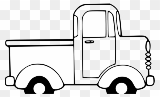 Car Cartoon Images Black And White - Little Blue Truck Coloring Clipart