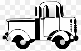 Pickup Truck Tow Art Clip Art Black And White Stock - Clip Art Truck Transparent - Png Download