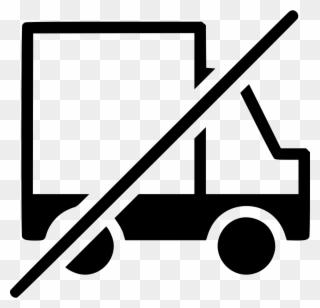 No Shipping Delivery Truck Vehicle Transport Svg Png - No Delivery Icon Clipart