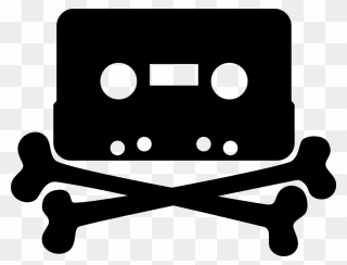 Music Piracy - Cassette Bones Clipart