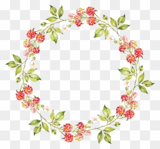 Oval Clipart Floral Wreath - Coronas De Flores Dibujos - Png Download
