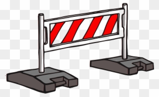Barrier Clipart Construction - Clip Art Barrier - Png Download