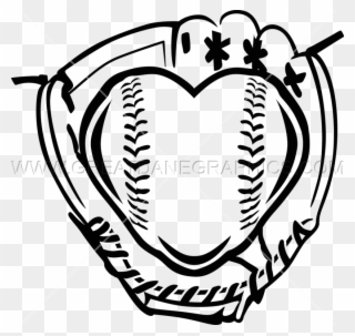 Baseball Heart Drawing Clipart Baseball Drawing Clip - Baseball Heart Drawing - Png Download