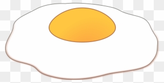 Fried Egg Clipart Black And White - Sunny Side Up Cartoon - Png Download