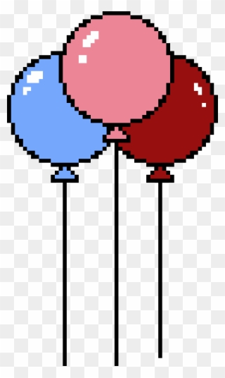 Big Image - Pixel Balloons Clipart