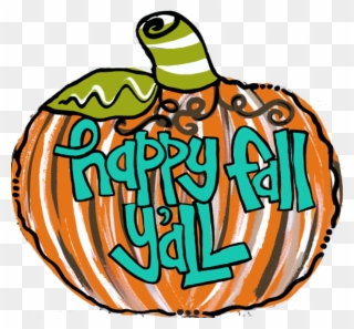 Happy Fall Yall Pumpkin - Autumn Clipart