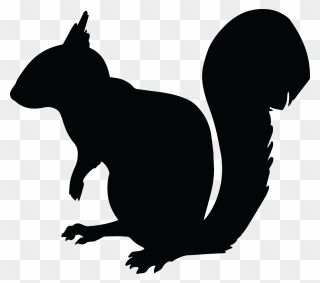 Squirrel Chipmunk Animal Silhouettes Rodent - Squirrel Silhouette Clipart - Png Download