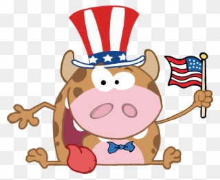Free Download Clip Art On Independence Day - America Flag Cartoon Png Transparent Png