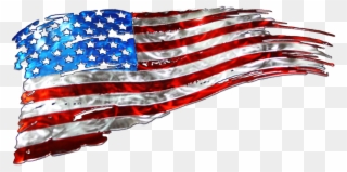 American Flag West Texas Plasma Texas Flag Waving Clip - Tattered American Flag Png Transparent Png