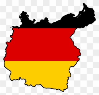 German Flag Map - Germany Map With Flag Clipart