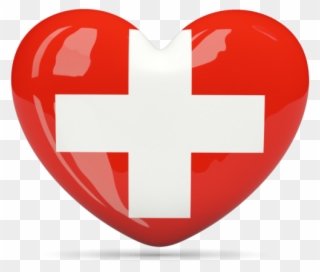 Clip Arts Related To - Switzerland Flag In A Heart - Png Download