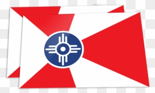 Wichita Flag Sticker Ict Roller Girls - Wichita Flag Clipart
