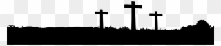 Png Transparent Easter Cross Clipart Free - Three Crosses Silhouette
