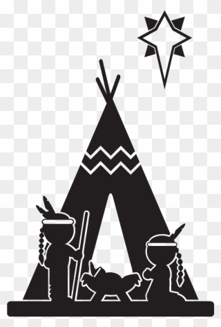 Native American Nativity - Wall Decal Clipart