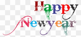 Happy - Happy New Year Png Text Clipart