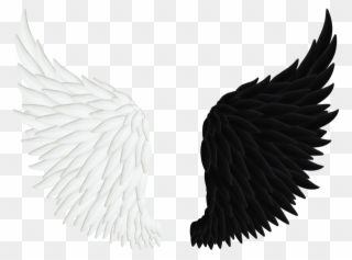 2016 New Years Clipart - Good And Evil Angel Wings - Png Download