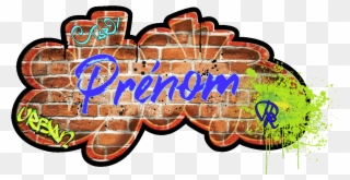 Sticker Prenom Personnalisable Mur De Graffiti Ambiance - Street Life Graffiti Clipart