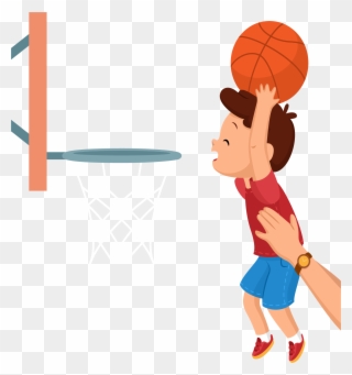 Basketball Backboard Clip Art - Basketball Kids Png Clipart Transparent Png