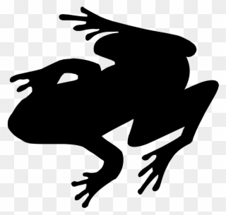 Frog Silhouette Frog Drawing, Silhouette Art, Toad, - Frog Stencil Made From 4 Ply Matboard Clipart