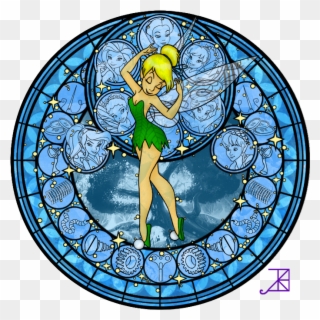 Disney Princess Images Tinkerbell Stained Glass Hd - Stained Glass Windows Disney Clipart
