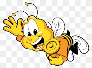 Bee Clipart Funny - Cartoon Bees And Honey - Png Download