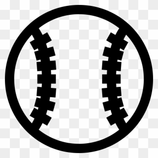Png Baseball Stitches - Baseball Icon Black And White Clipart