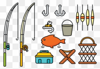 Fishing Rod Clipart Fishing Tool - Cana De Pesca Cartoon - Png Download
