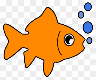 Fish Tank Clipart Orange Goldfish - Clip Art - Png Download