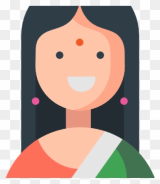 Headdress Clipart Female Indian - Indian Woman Icon Png Transparent Png