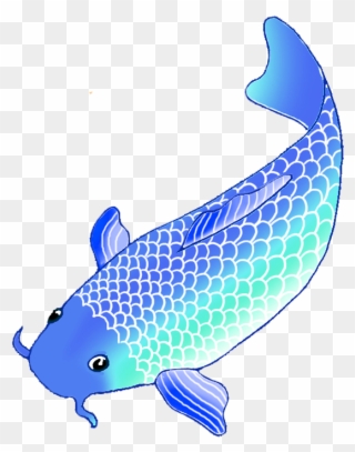 Blue Koi Fish Clip Art - Koi Fish Clipart Png Transparent Png