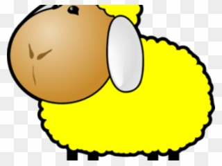 Yellow Clipart Sheep - Cartoon Sheep Transparent Background - Png Download