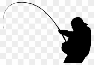 Fishing Tackle Silhouette Angling Walleye - Fishing Silhouette Png Clipart