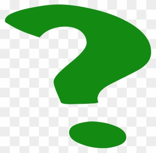3d Guy With A Question Mark On A White Background - Green Question Mark Png Clipart